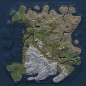 Thumbnail Rust Map: Procedural Map, Size: 4500, Seed: 330335038, 17 Monuments