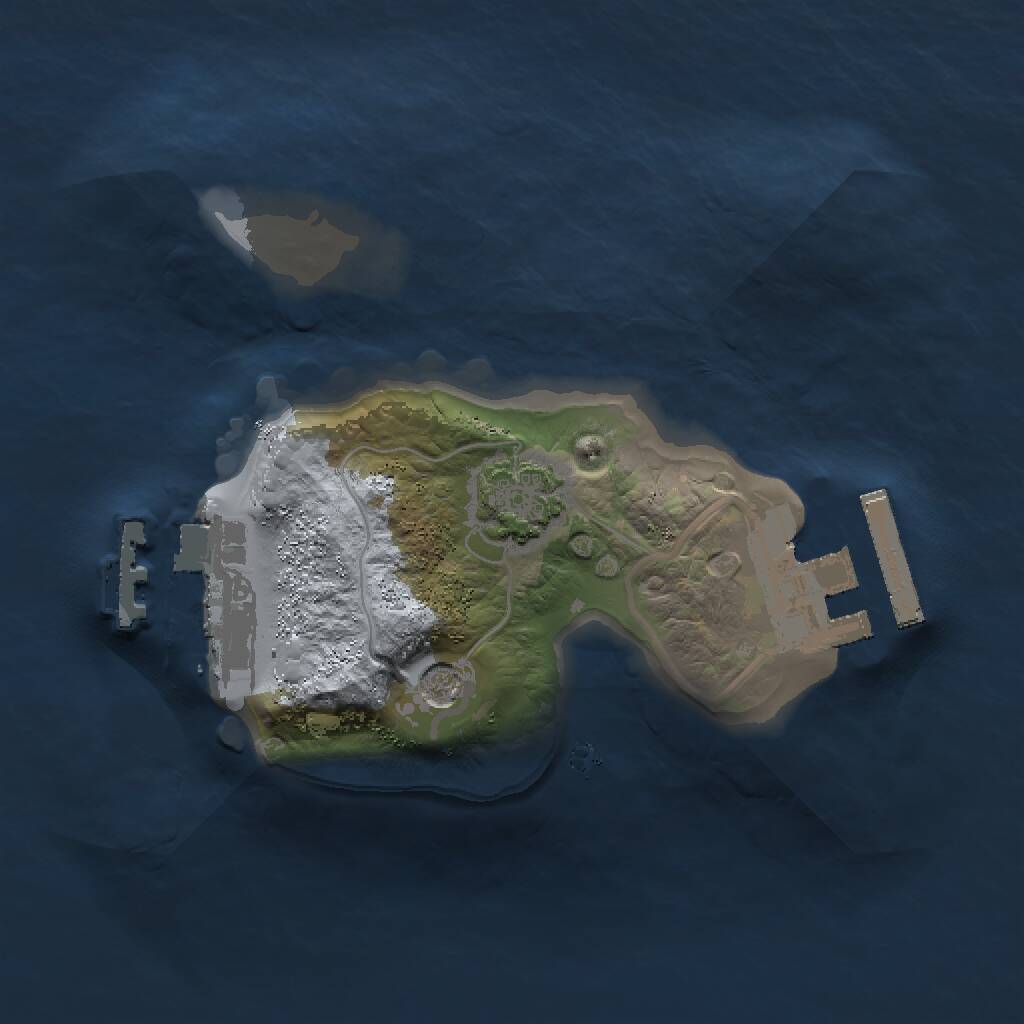 Rust Map: Procedural Map, Size: 1500, Seed: 2083549717, 5 Monuments