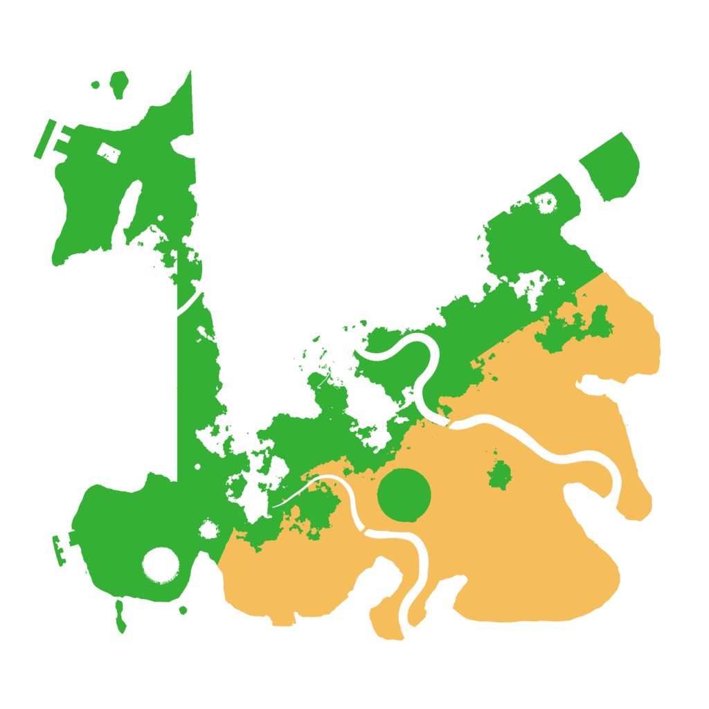 Biome Rust Map: Procedural Map, Size: 3500, Seed: 83721