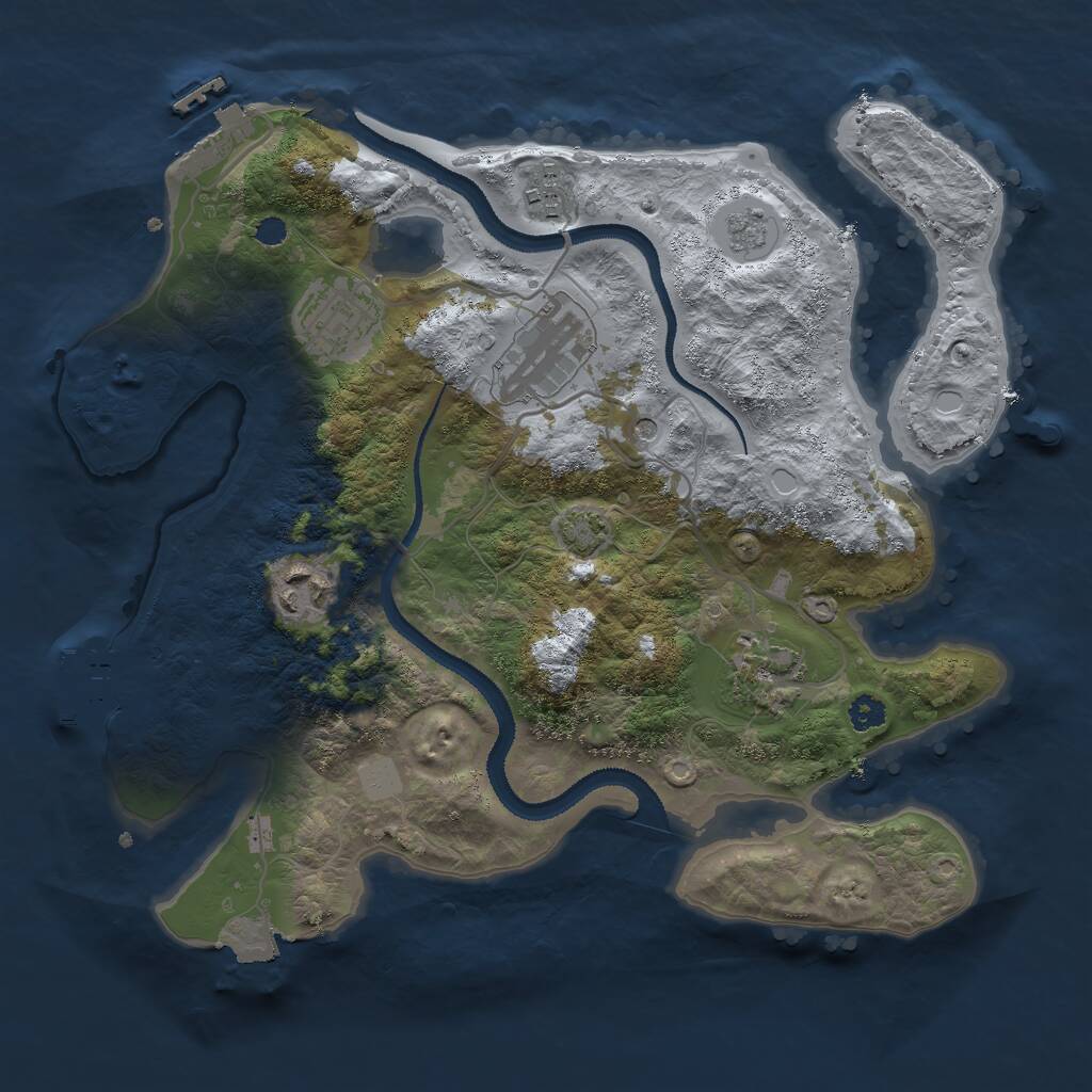 Rust Map: Procedural Map, Size: 3000, Seed: 2479190, 11 Monuments