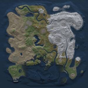 Thumbnail Rust Map: Procedural Map, Size: 4000, Seed: 9644496, 16 Monuments