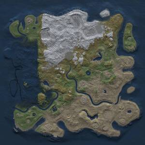 Thumbnail Rust Map: Procedural Map, Size: 4500, Seed: 1832141112, 17 Monuments