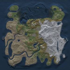 Thumbnail Rust Map: Procedural Map, Size: 4000, Seed: 8232, 15 Monuments