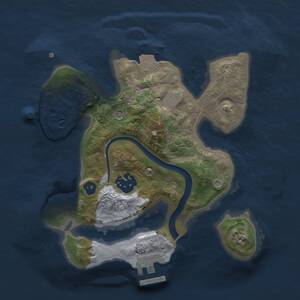Thumbnail Rust Map: Procedural Map, Size: 2320, Seed: 1974938208, 4 Monuments