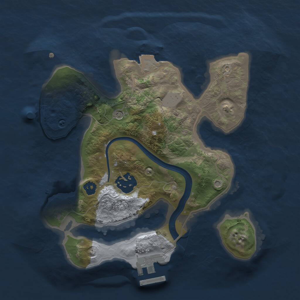 Rust Map: Procedural Map, Size: 2320, Seed: 1974938208, 4 Monuments