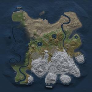 Thumbnail Rust Map: Procedural Map, Size: 3000, Seed: 403264604, 10 Monuments