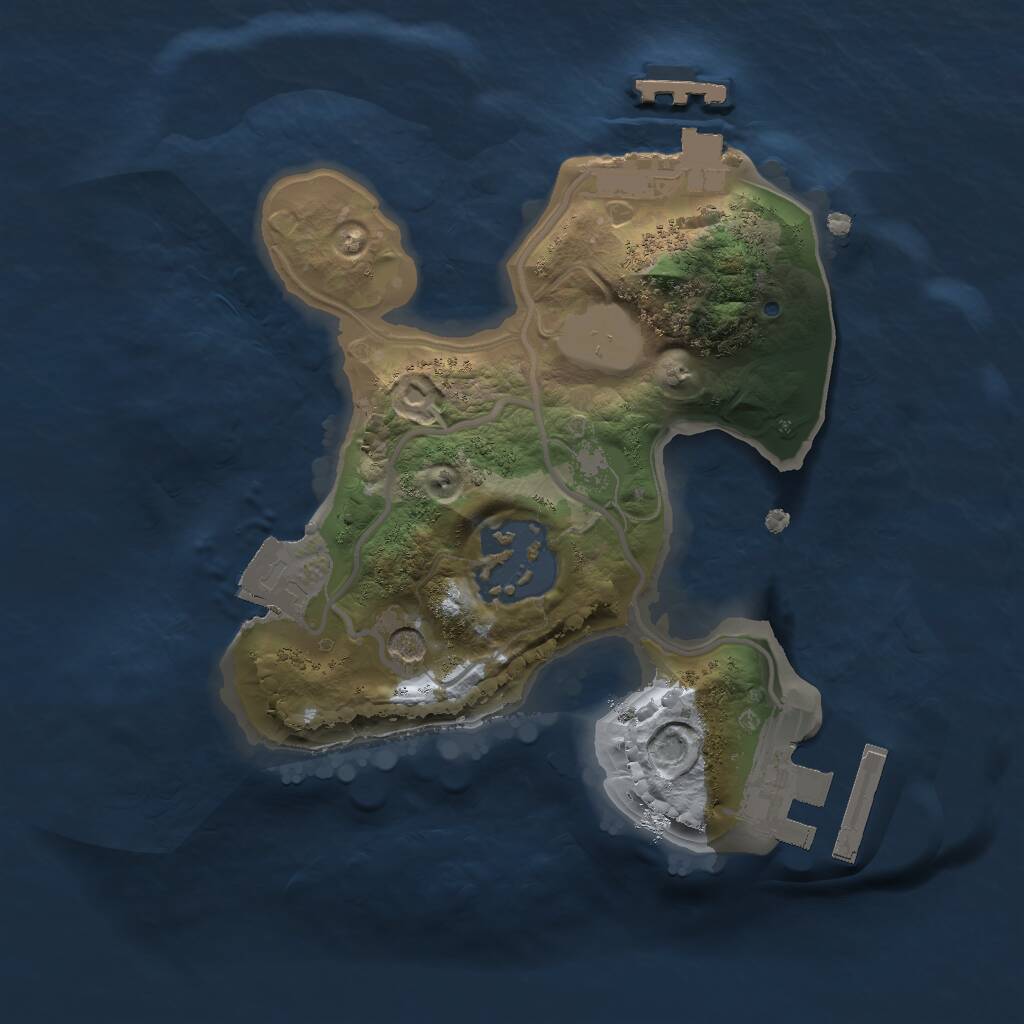Rust Map: Procedural Map, Size: 1742, Seed: 582829035, 5 Monuments