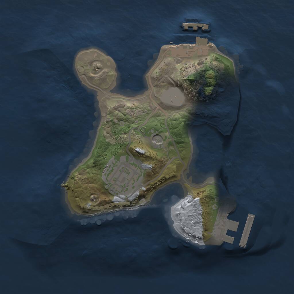 Rust Map: Procedural Map, Size: 1742, Seed: 582829035, 5 Monuments