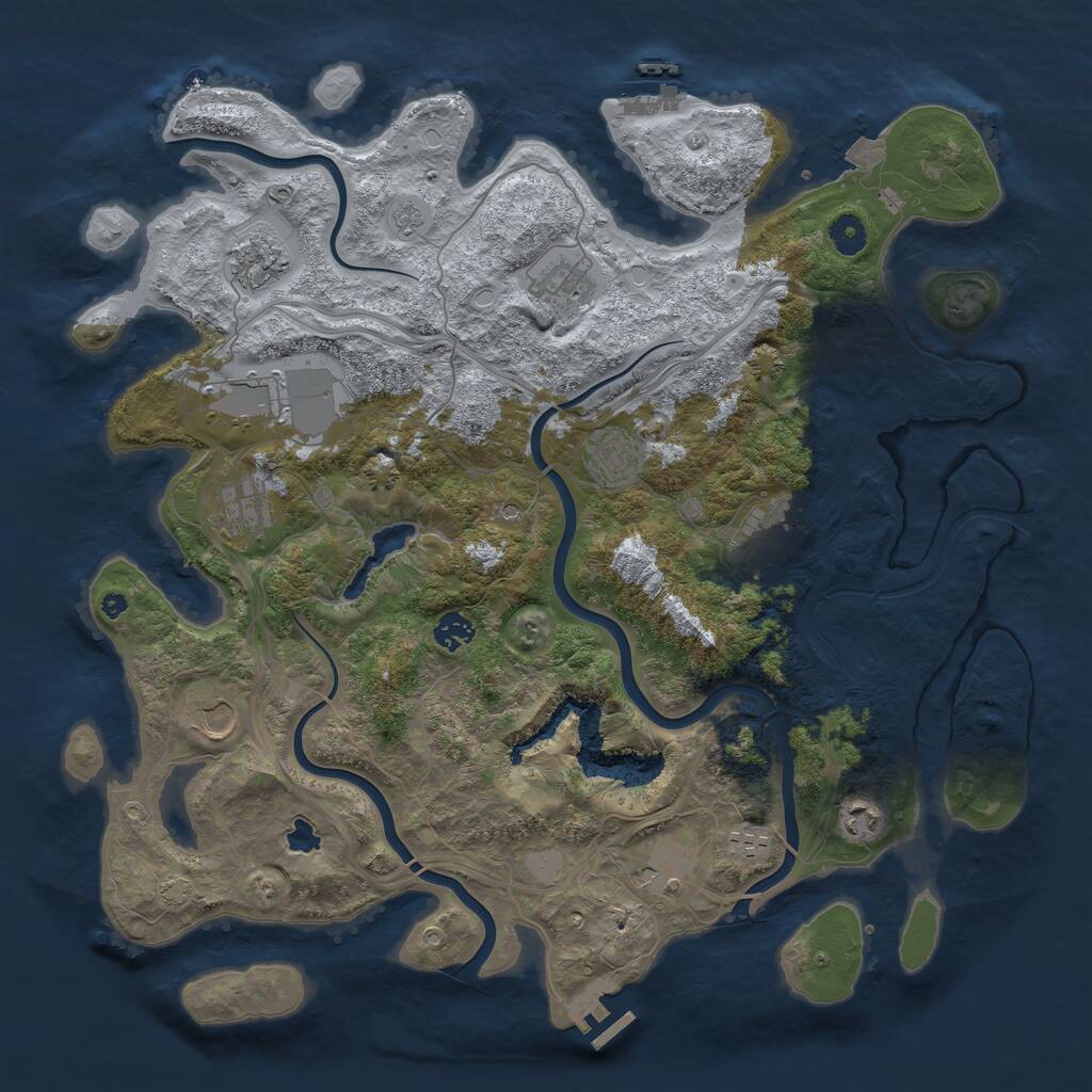 Rust Map: Procedural Map, Size: 4300, Seed: 1204, 17 Monuments
