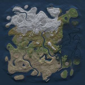 Thumbnail Rust Map: Procedural Map, Size: 4300, Seed: 1204, 17 Monuments