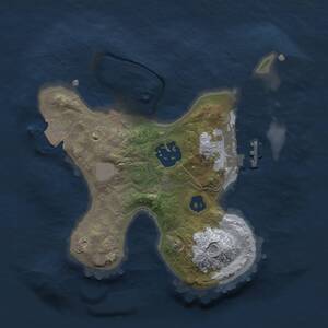 Thumbnail Rust Map: Procedural Map, Size: 2000, Seed: 197988727, 3 Monuments
