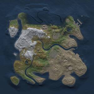 Thumbnail Rust Map: Procedural Map, Size: 3000, Seed: 561905, 12 Monuments