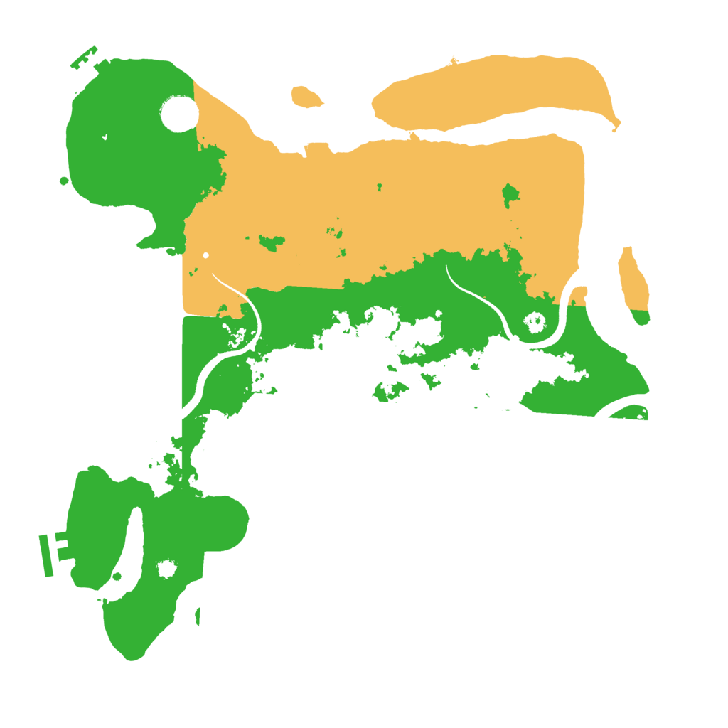 Biome Rust Map: Procedural Map, Size: 3500, Seed: 53370