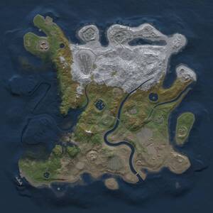 Thumbnail Rust Map: Procedural Map, Size: 3500, Seed: 836246, 12 Monuments