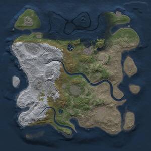 Thumbnail Rust Map: Procedural Map, Size: 3250, Seed: 2737393, 11 Monuments