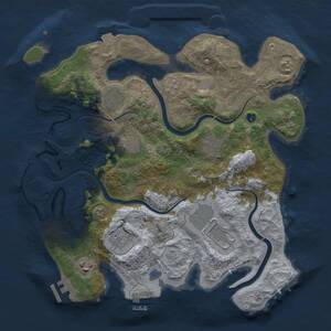 Thumbnail Rust Map: Procedural Map, Size: 3500, Seed: 1394393264, 13 Monuments