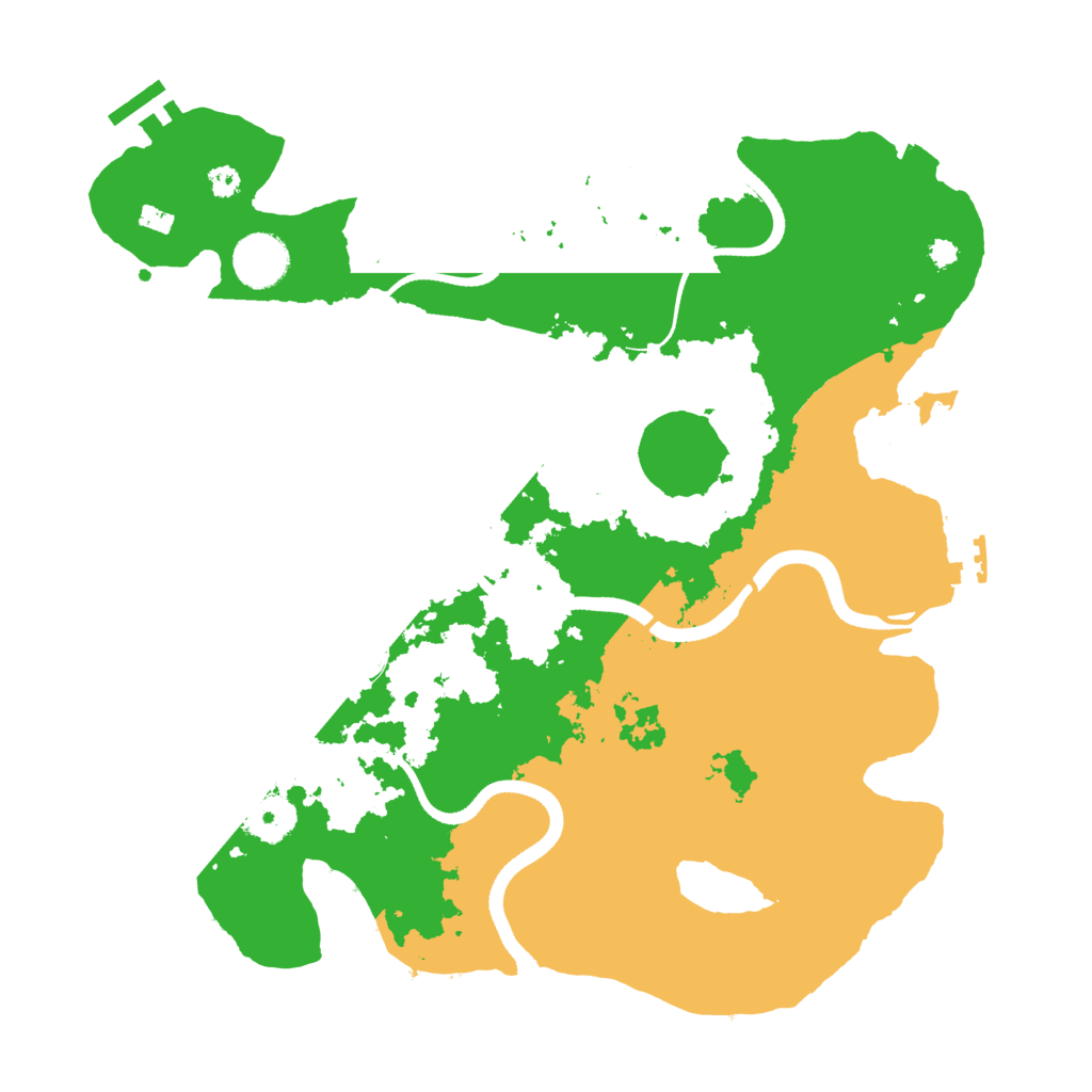 Biome Rust Map: Procedural Map, Size: 3500, Seed: 135239