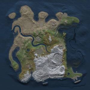 Thumbnail Rust Map: Procedural Map, Size: 3000, Seed: 9812376, 12 Monuments