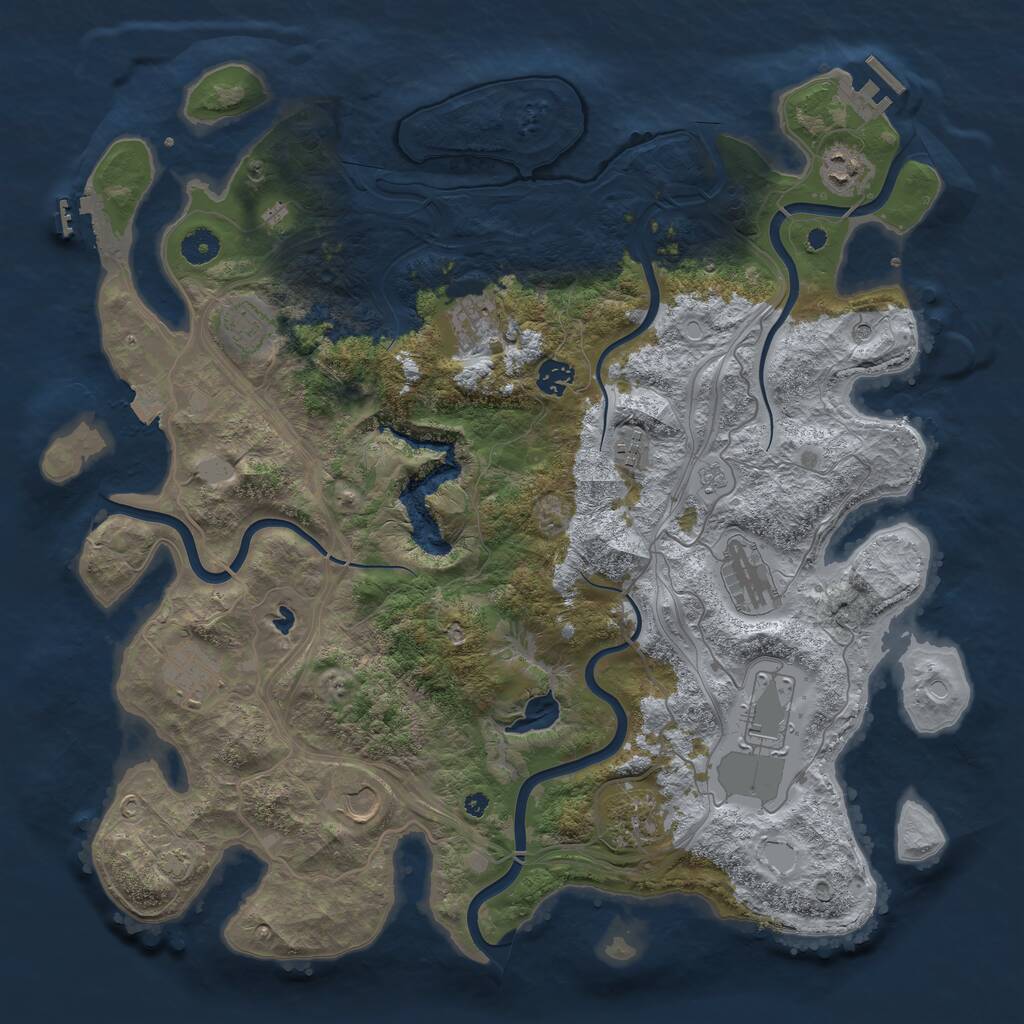 Rust Map: Procedural Map, Size: 4250, Seed: 230426, 16 Monuments