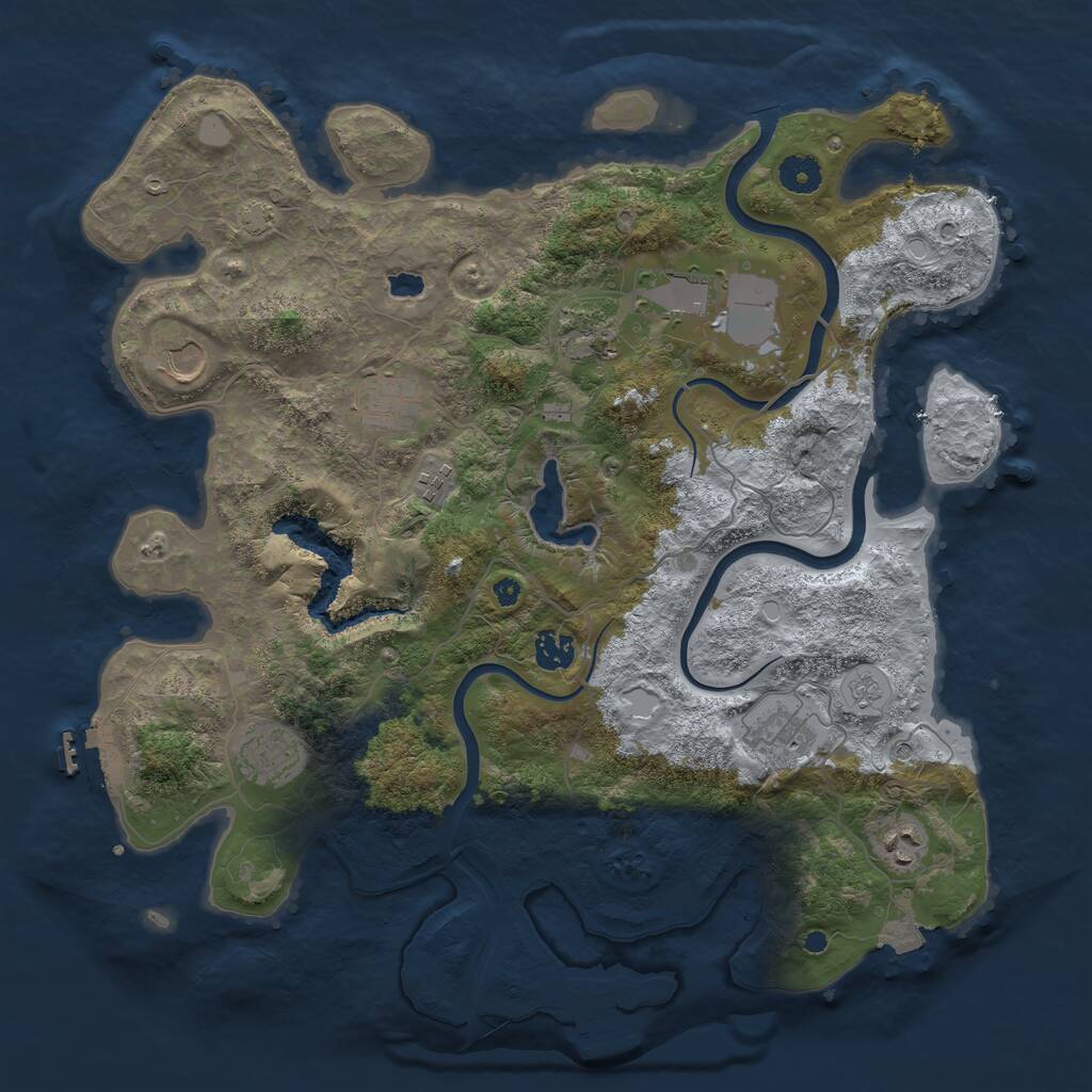 Rust Map: Procedural Map, Size: 4000, Seed: 1781512519, 15 Monuments