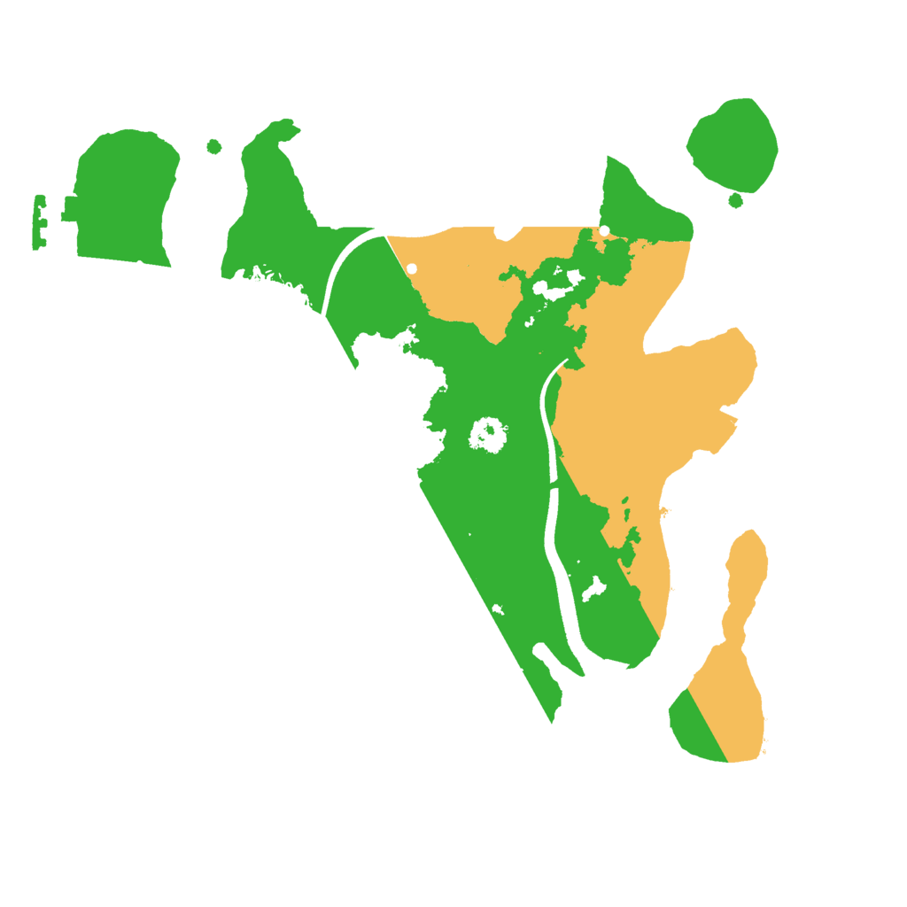 Biome Rust Map: Procedural Map, Size: 2500, Seed: 157186998