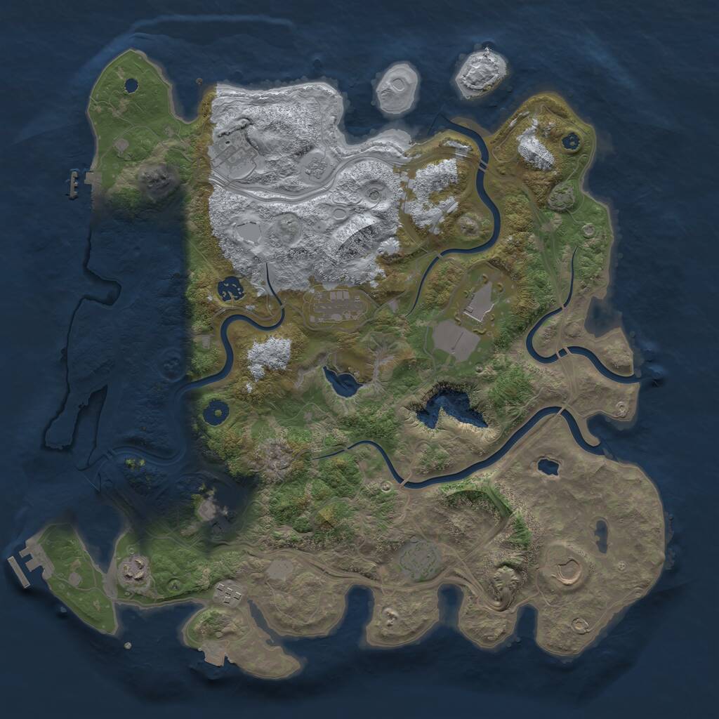 Rust Map: Procedural Map, Size: 4250, Seed: 419596497, 15 Monuments