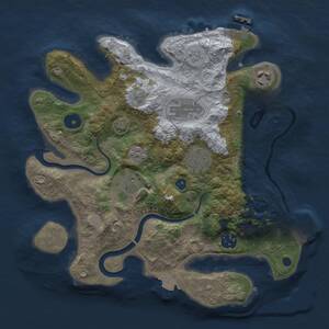 Thumbnail Rust Map: Procedural Map, Size: 3000, Seed: 703234327, 12 Monuments