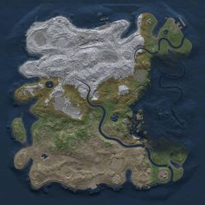 Thumbnail Rust Map: Procedural Map, Size: 4000, Seed: 998195, 16 Monuments