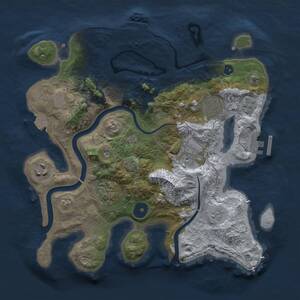 Thumbnail Rust Map: Procedural Map, Size: 3000, Seed: 137923, 11 Monuments