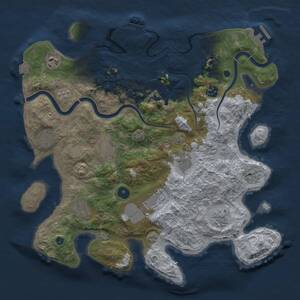 Thumbnail Rust Map: Procedural Map, Size: 3800, Seed: 2107373150, 16 Monuments