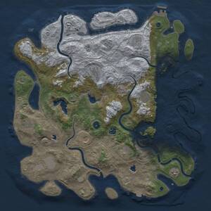 Thumbnail Rust Map: Procedural Map, Size: 4500, Seed: 687808785, 17 Monuments