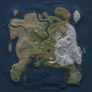 Thumbnail Rust Map: Procedural Map, Size: 3500, Seed: 899507355, 13 Monuments