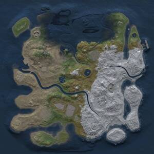 Thumbnail Rust Map: Procedural Map, Size: 3500, Seed: 1869141710, 14 Monuments