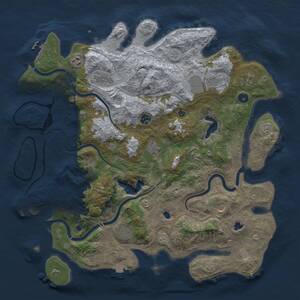 Thumbnail Rust Map: Procedural Map, Size: 4500, Seed: 2093557916, 15 Monuments