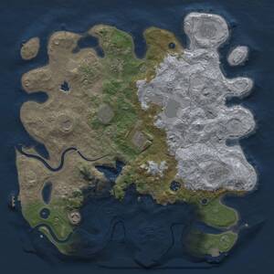 Thumbnail Rust Map: Procedural Map, Size: 4000, Seed: 934287850, 16 Monuments