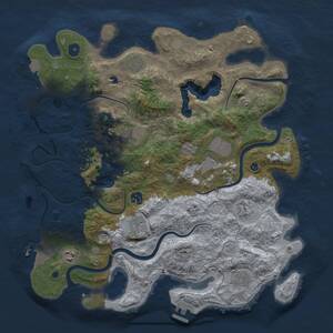 Thumbnail Rust Map: Procedural Map, Size: 4050, Seed: 6307849, 15 Monuments