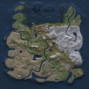 Thumbnail Rust Map: Procedural Map, Size: 4250, Seed: 584480, 16 Monuments