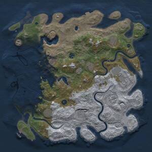 Thumbnail Rust Map: Procedural Map, Size: 4250, Seed: 1033109226, 16 Monuments