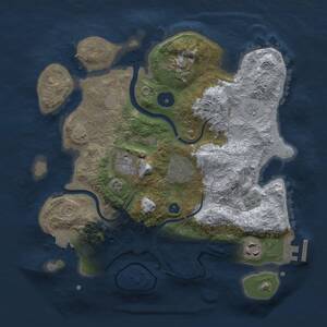 Thumbnail Rust Map: Procedural Map, Size: 3000, Seed: 314008515, 10 Monuments