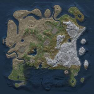 Thumbnail Rust Map: Procedural Map, Size: 4000, Seed: 17786217, 15 Monuments