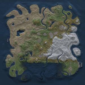 Thumbnail Rust Map: Procedural Map, Size: 4500, Seed: 884870110, 17 Monuments