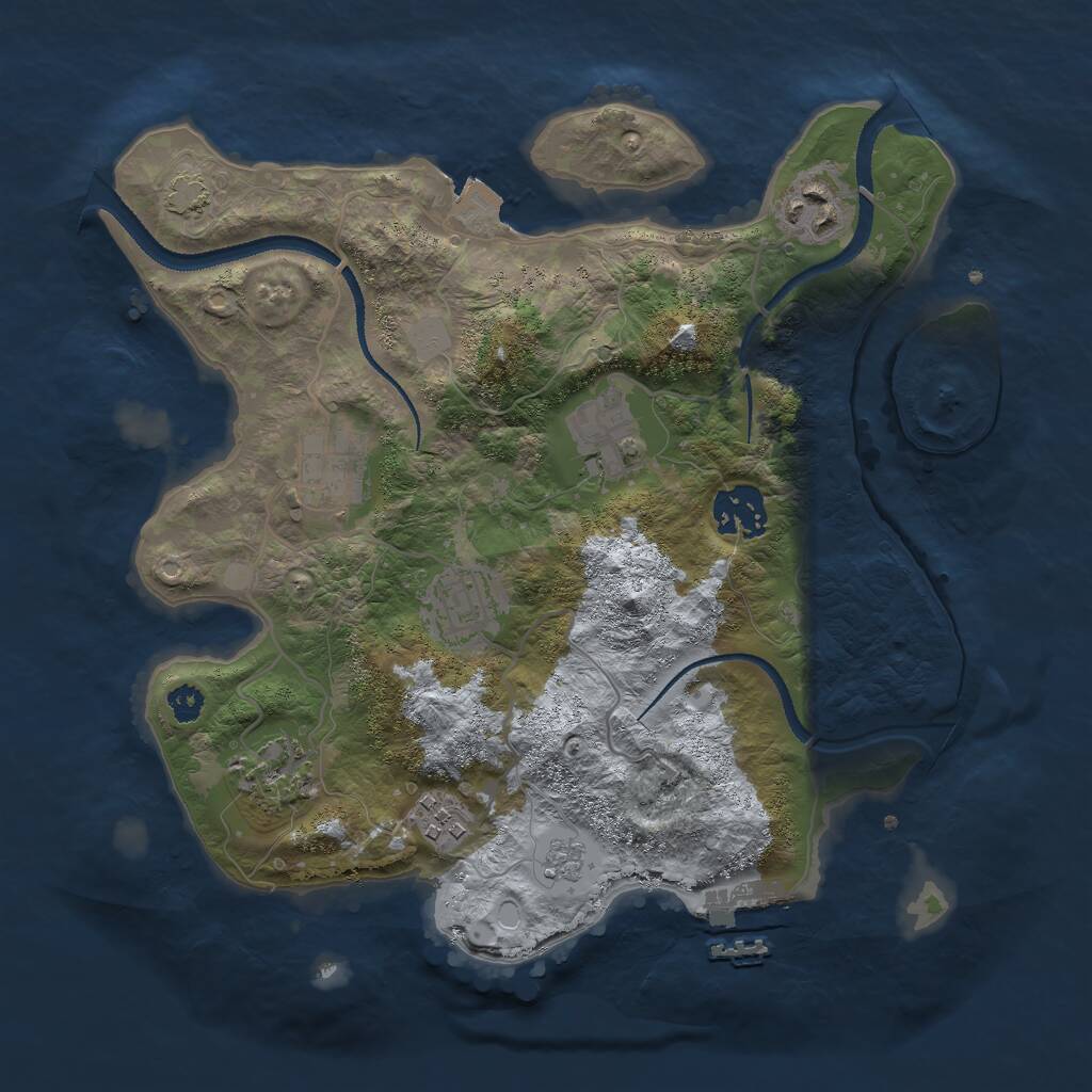 Rust Map: Procedural Map, Size: 3000, Seed: 148660730, 11 Monuments