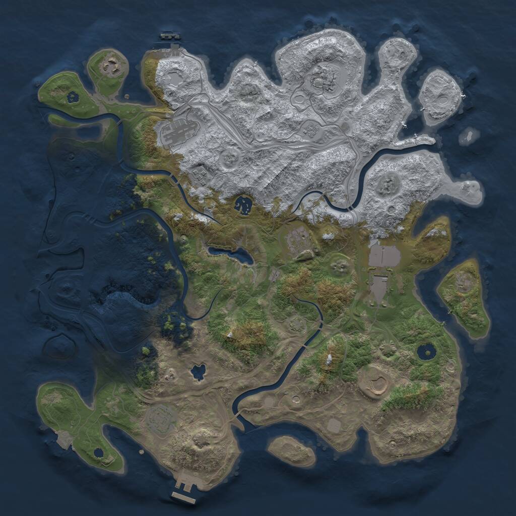 Rust Map: Procedural Map, Size: 4300, Seed: 31996700, 15 Monuments