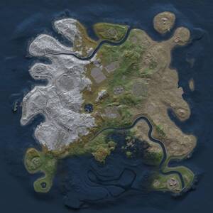 Thumbnail Rust Map: Procedural Map, Size: 3500, Seed: 1471261696, 15 Monuments