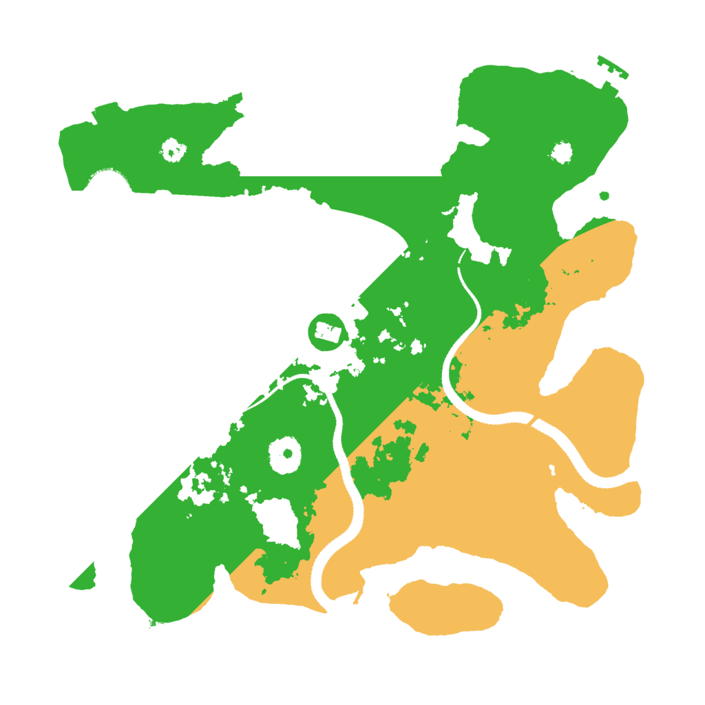 Biome Rust Map: Procedural Map, Size: 3000, Seed: 53619075