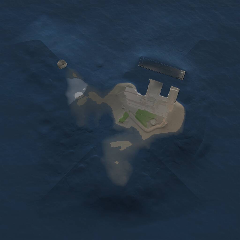 Rust Map: Procedural Map, Size: 1038, Seed: 48535, 2 Monuments