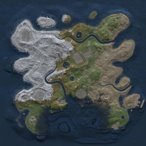Thumbnail Rust Map: Procedural Map, Size: 3500, Seed: 651633114, 15 Monuments