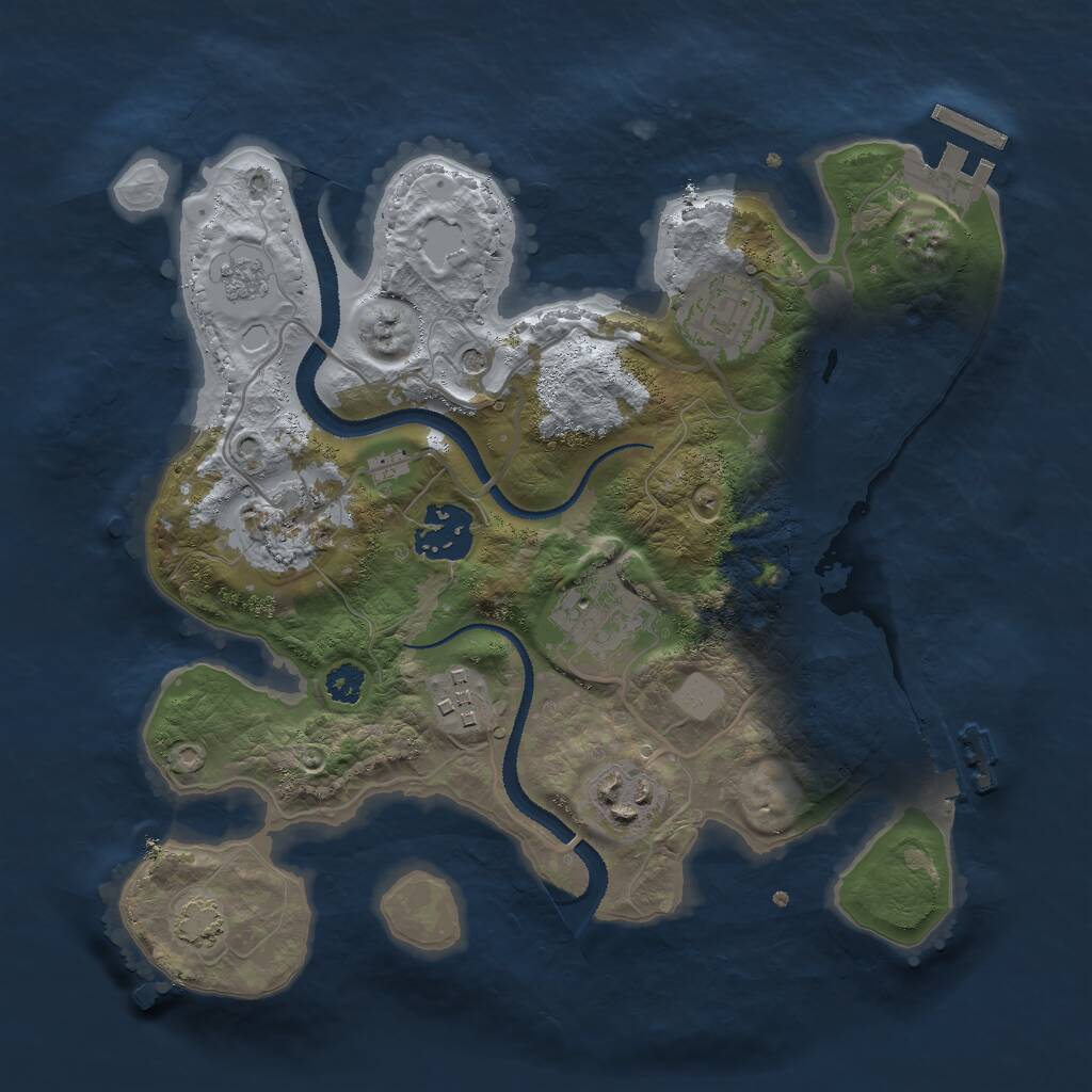 Rust Map: Procedural Map, Size: 2800, Seed: 260220290, 12 Monuments