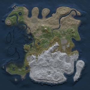 Thumbnail Rust Map: Procedural Map, Size: 3750, Seed: 1652032871, 16 Monuments