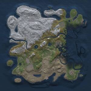 Thumbnail Rust Map: Procedural Map, Size: 3650, Seed: 1358260071, 15 Monuments